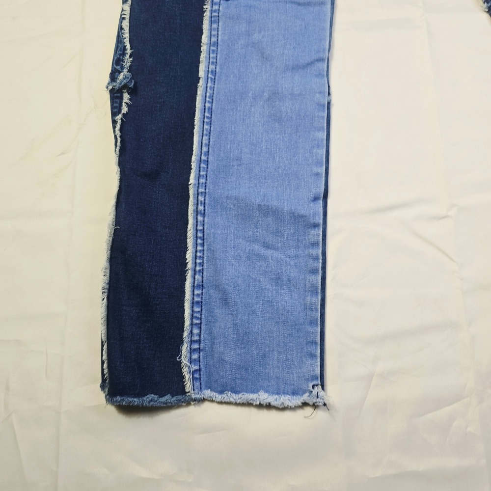 Unbranded Men's Patchwork Denim Jeans XL 36 x 29 Blue Frayed Raw Edge Seams Z36 - Picture 5 of 12
